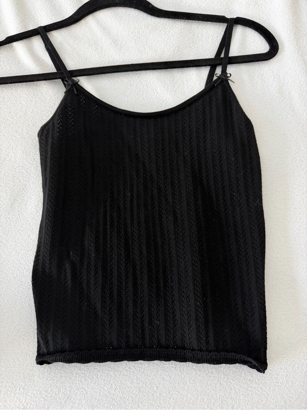 Wilfred Black Knit Spaghetti-Strap Tank Top